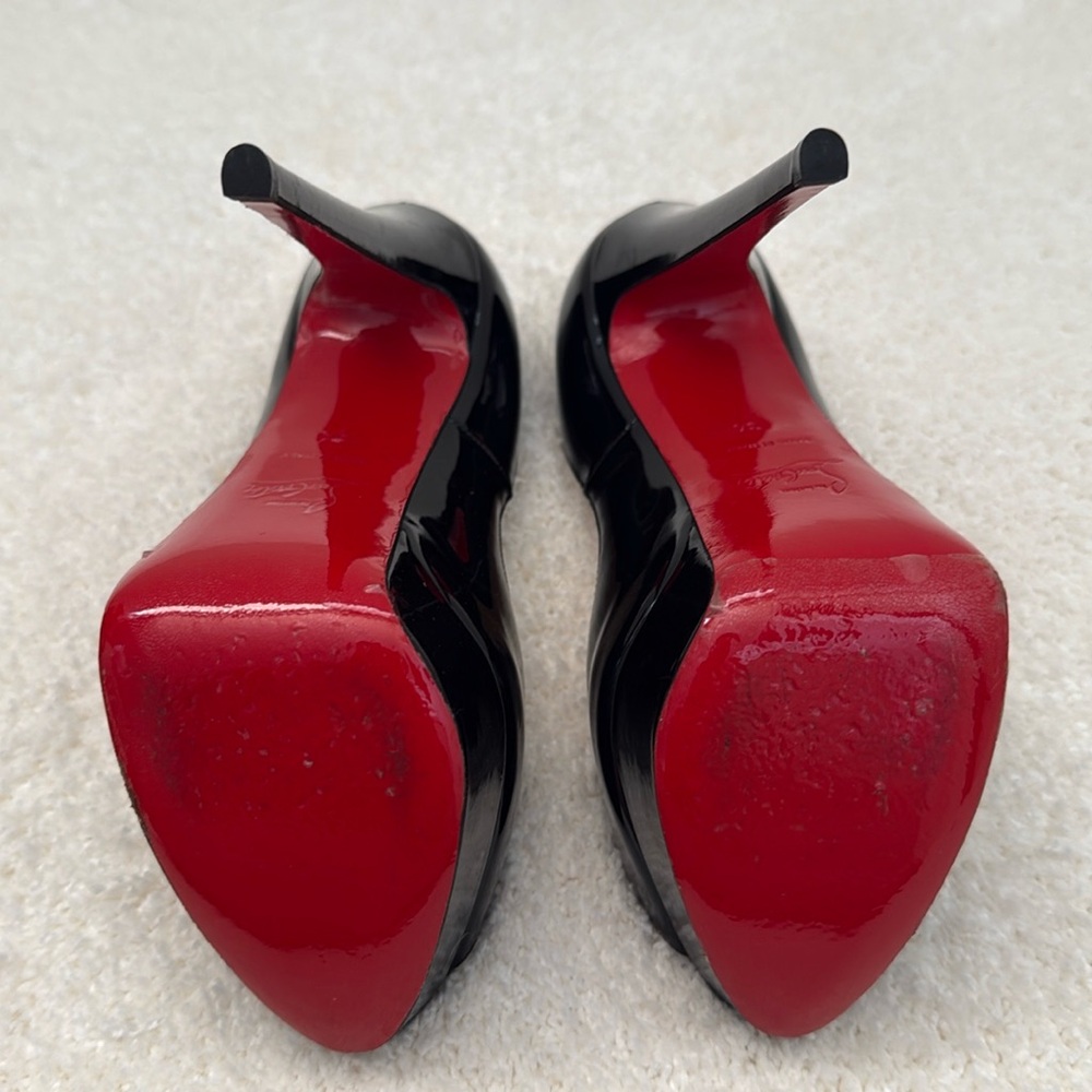 AUTHENTIC NEW Christian Louboutin Lady Peep Black - Picture 5 of 9